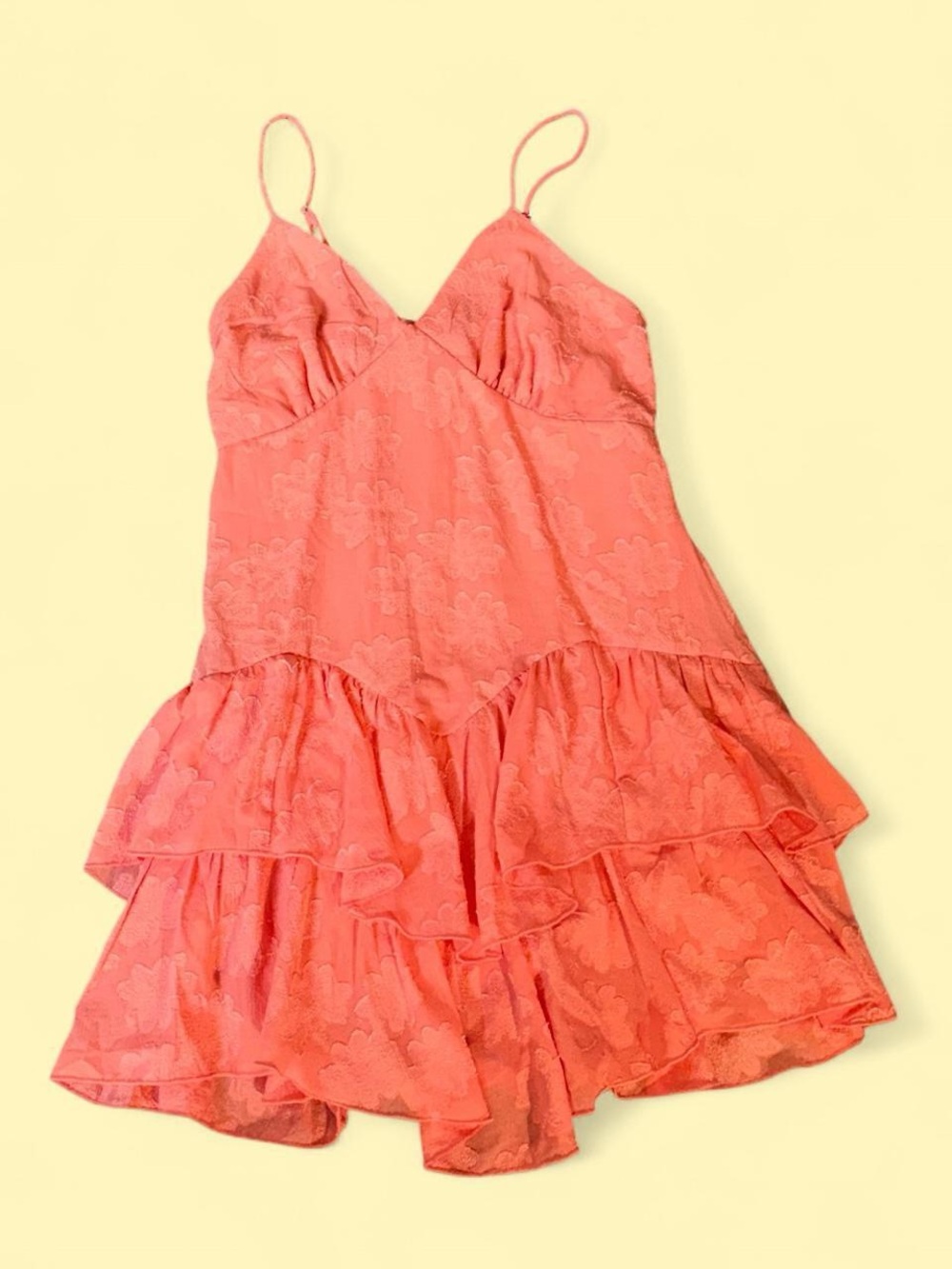 wild fable Coral Pink Tiered Mini Dress